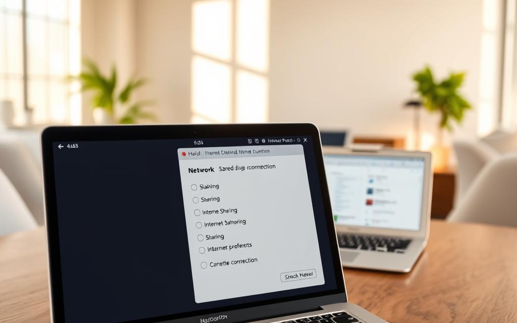 macOS internet sharing configuration